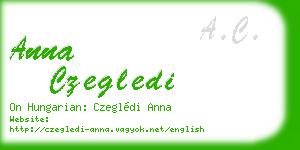 anna czegledi business card